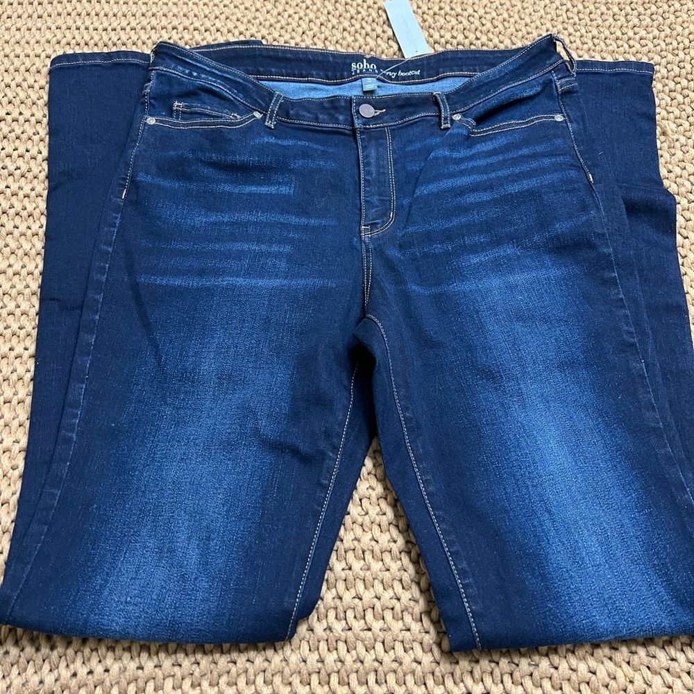 Tall Curvy High-Waisted Bootcut Jeans - Dark Wash size 14